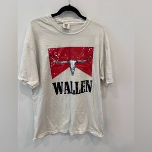 Morgan Wallen Graphic T-Shirt XL Comfort Colors Longhorn Skull Country Music EUC